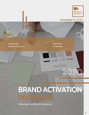 premium  Template: Brand Activation Proposal Template