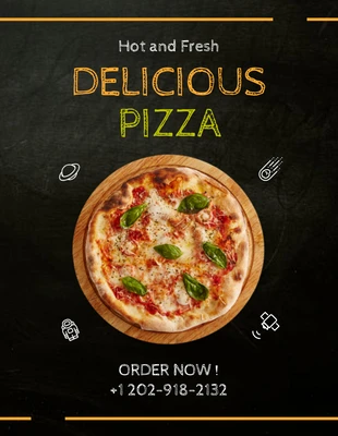 Free  Template: Delicious Pizza Order Flyer Template