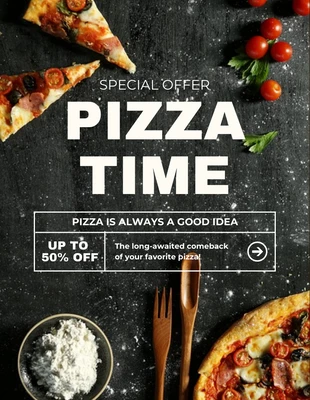 Free  Template: Simple Pizza Flyer Template