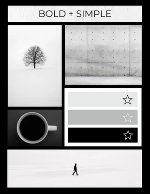 Free  Template: Bold Simplicity Mood  Board