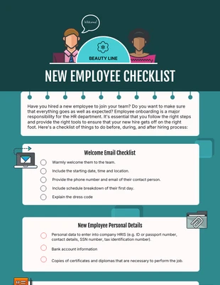 premium interactive Template: HR New Staff Onboarding Checklist Template