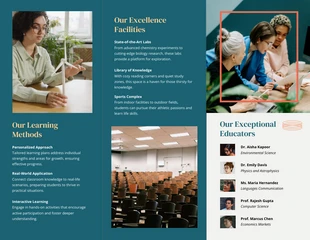 Modern Teal and Orange Education Brochure - Page 2