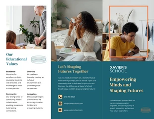 business  Template: Teal Orange Education Brochure Template