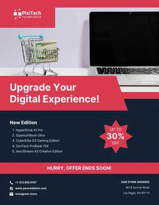 Free  Template: Laptop Sale Flyer Template