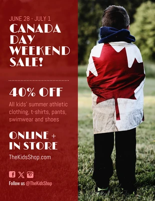 premium  Template: Canada Day Weekend Sale Flyer Template