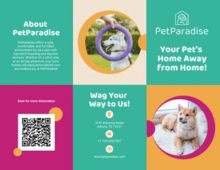 Free interactive Template: Pet Boarding & Daycare Brochure Template