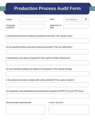 premium interactive Template: Green And Navy Minimalist Audit Form