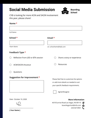 Free  Template: Social Media Lead Generation Form Template