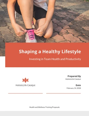 Free  Template: Health & Wellness Training Proposal Template