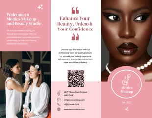 Free interactive Template: Beauty & Makeup Studio Brochure Template