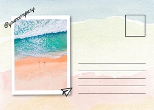 White Modern Colorful Watercolor Sale Travel Postcard - Page 2