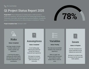 Free  Template: Quarterly Project Review Report Template