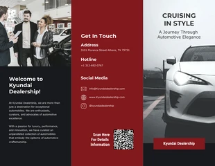 Free interactive Template: Black Maroon Car Brochure Template