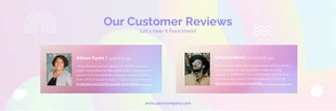 Free  Template: Pastel Gradient Business Testimonial Banner