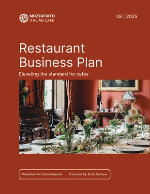 Free  Template: Luxury Elegant Restaurant Succession Plan