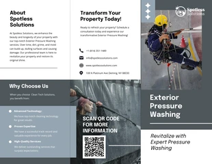 business interactive Template: Exterior Pressure Washing Brochure Template