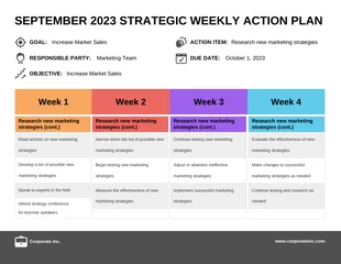 Free  Template: Weekly Work Plan Template