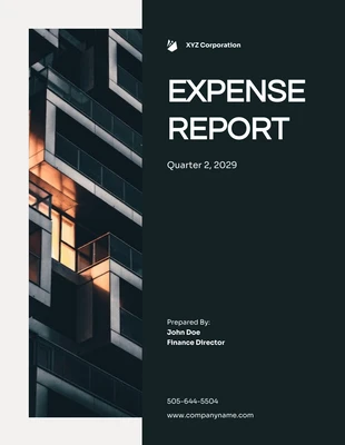 Free  Template: Grey Expenses Report Template