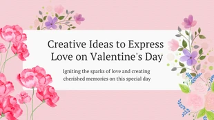 Free  Template: Flower Valentine's Day Presentation Template