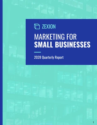 Free  Template: Business Marketing Quarterly Report Template