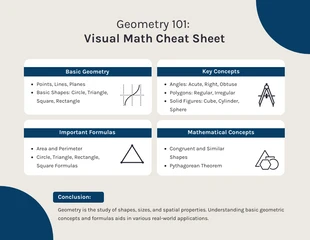 business  Template: Geometry 101 Visual Math Cheat Sheet Infographic Template