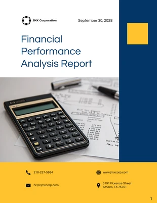 business  Template: Blue Yellow Data Report Template