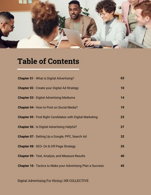 Free  Template: Mongoose Digital Marketing Strategy Table of Contents Template