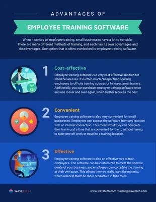 premium  Template: Benefits of Employee Training Software Infographic Template