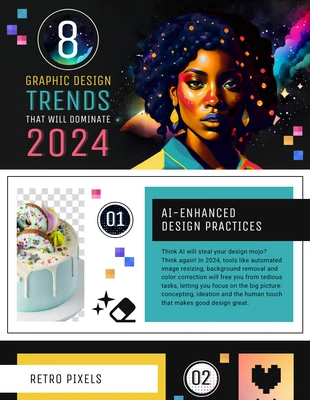 Free  Template: Trendy Graphic Design Ideas Infographic Template