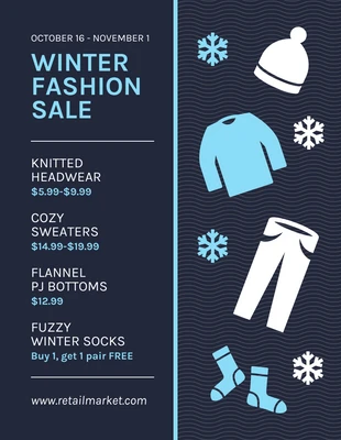 Free  Template: Winter Fashion Sale Flyer Template