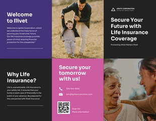 Free  Template: Life Insurance Coverage Brochure Template