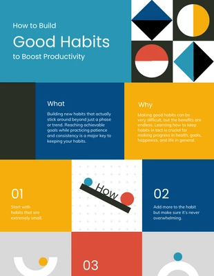 business  Template: Geometric Build Good Habits Infographic Template