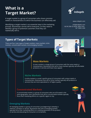 Free  Template: Big Stone Illustration Target Market Infographic Template