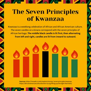 Free  Template: 7 Principles of Kwanzaa