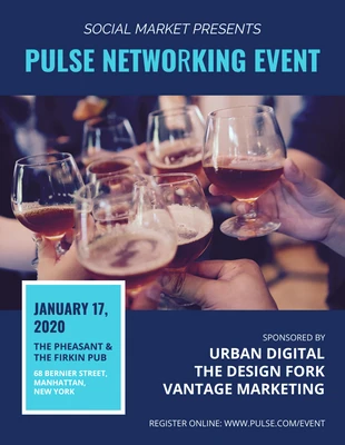 Free  Template: Networking Event Flyer Template