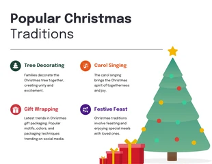 Free  Template: Popular Christmas Traditions Infographic Template