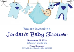 Free  Template: Simple Baby Shower Invitation