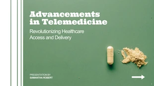 Free  Template: Advancement of Telemedicine Health Presentation Template