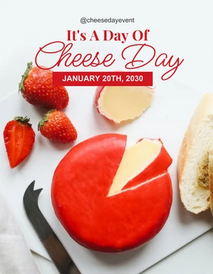 Free  Template: Cheese Day Flyer Template