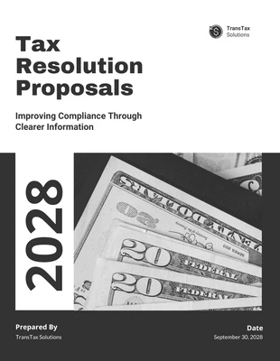 Free  Template: Tax Resolution Proposal Template