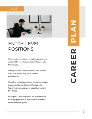 Free  Template: Clean Minimalist Career Plan Template