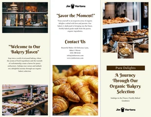 Free  Template: Organic Bakery Selection Brochure Template