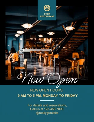 Free  Template: Opening Restaurant Flyer Template