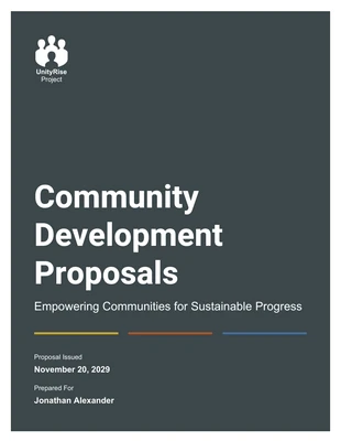 Free  Template: Community Development Proposal Template