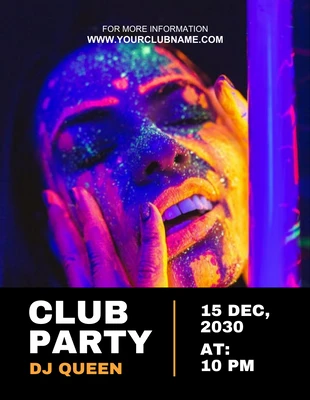 Free  Template: Colorful Modern Club Party Flyer Template