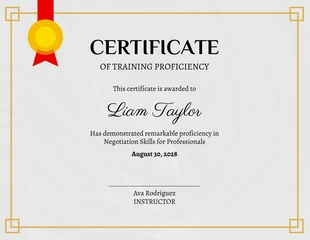 Free  Template: Simple Texture Training Certificate Template