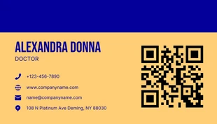 Navy And Yellow Modern Professional Medical Business Card - Page 2