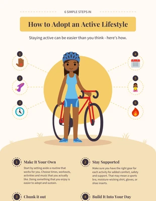 premium  Template: Staying Active Infographic Template