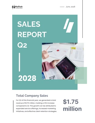 Free  Template: Minimalist Sales Report Template