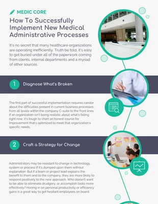 business  Template: Medical Administrative Process Infographic Template